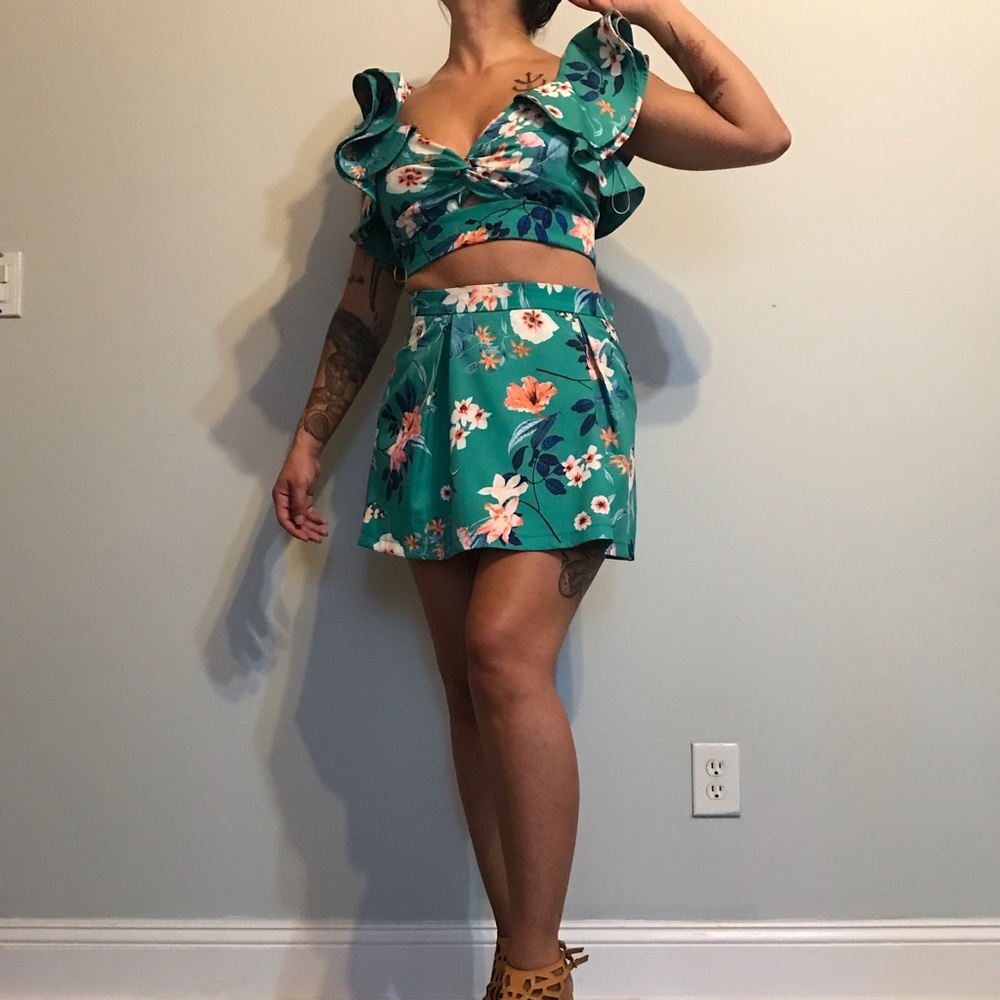 Two piece floral set